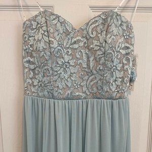 Speechless Strapless Prom Dress, Light Blue, Junior Size 7